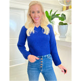 Royal Blue Soft Knit Delane Sweater