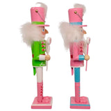 15” (TALL!) Palm Beach Pink & Green Nutcrackers