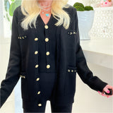 Black Gold Chain Leyla Cardigan