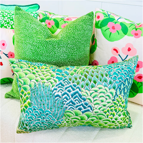 (3 colors) Handmade 16”x24” Artichoke Pattern Pillows