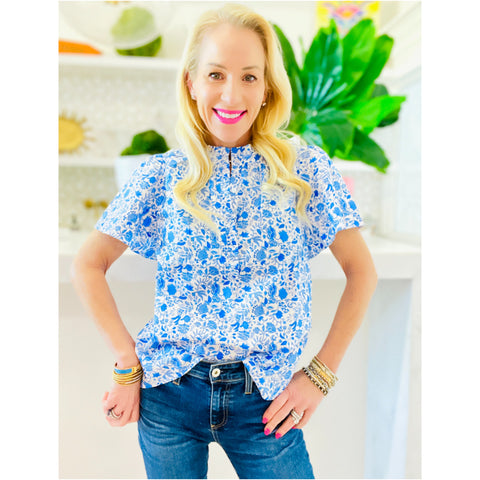 Cotton Ruffle Luray Top