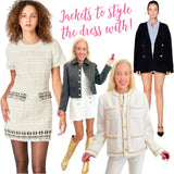 Ivory Fuzzy Knit Chain Detail Marisol Dress & Jacket (sold separately)