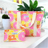 Water Resistant Boat/Travel & Cosmetic Bag in Pink Lemonade (sold separately)