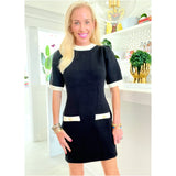 Black & Ivory Knit Lippa Sweater Dress