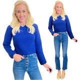 Royal Blue Soft Knit Delane Sweater