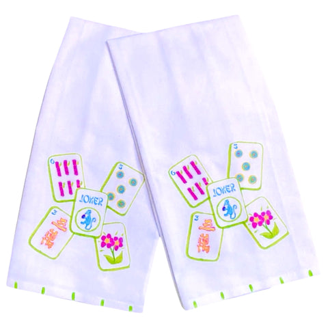 Original Art Mahjong Kitchen / Guest Towels