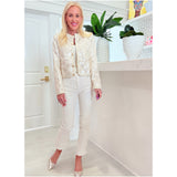 Ivory Sequin Fete Skirt & Jacket (sold separately)