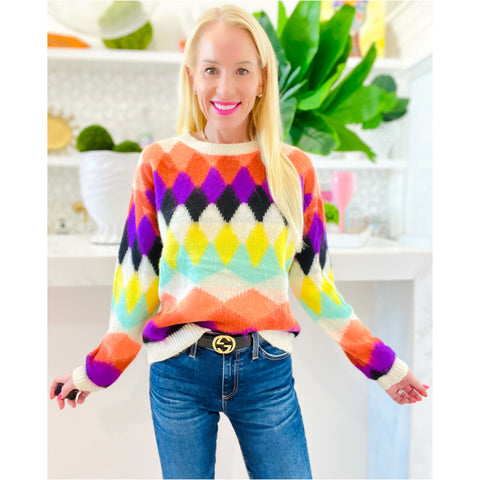 Soft Knit Harlequin Sweater