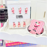 Pink Holiday Reusable Acrylic Drink Sticks & Coozie