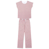 Pima Cotton Holiday Wreaths Pajama Pant Set