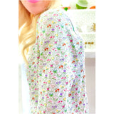 Pima Cotton Ruffle Floral Pajama Short Set