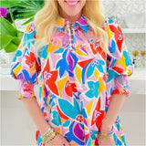 Cotton Smocked Puff Sleeve Reagan Dress