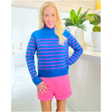 Pink & Blue CASHMERE Minka Sweater