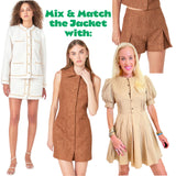 Khaki Puff Sleeve Alice Dress