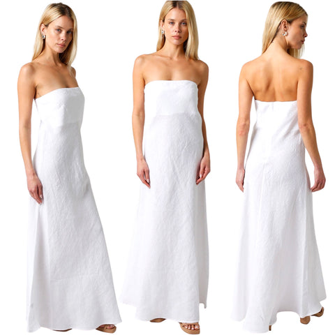 White Linen Marbella Dress