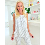 Pima Cotton Champagne Pajama Pant Set