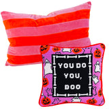 XL Pink & Orange Luxe Silk Velvet Lumbar Pillow