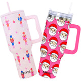 Holiday Insulated Tumblers w/ Straw