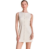 Ivory Textured Button Front Sunny Dress