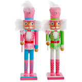 15” (TALL!) Palm Beach Pink & Green Nutcrackers