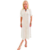 (Bestseller!) White Puff Sleeve Linen Athina Dress