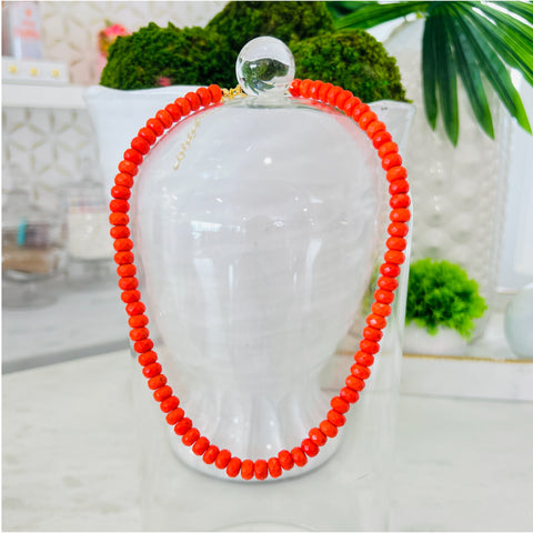 Handbeaded Rondelle Howlite Candy Necklaces