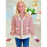 Metallic Boucle Wool Rosa Cardigan Jacket