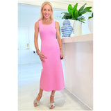 Pink Pearl Trim Knit Carnegie Dress