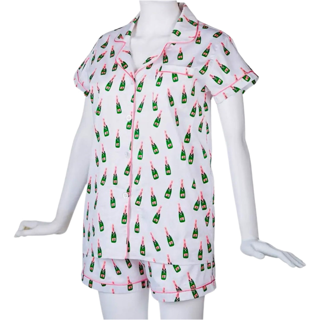 Pajamas with champagne bottles sale