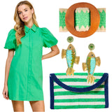Seafoam Green Puff Sleeve Kiki Dress