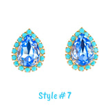 18K Gold Plt Swarovski Crystal & Gemstone Earrings (Handmade in Virginia)
