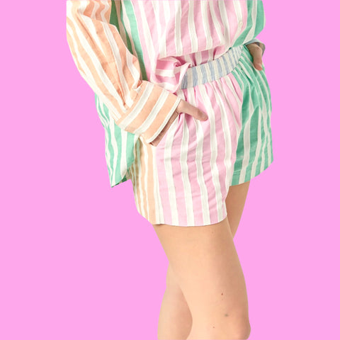 Cotton Textured Stripe Fran Short Set (sold separately)