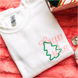 Embroidered Merry & Bright Holiday Sweatshirt