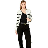 Off White & Black Knit Havens Cardigan Jacket