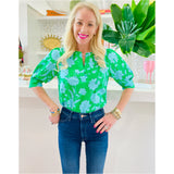 Cuffed Sleeve Waterlilly Top
