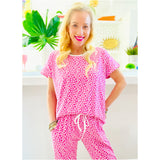 Pima Cotton Pink Hearts Pajama Set