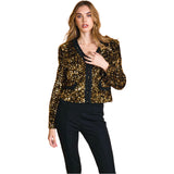 Black & Gold Rope Trimmed Sequin Monte Carlo Jacket