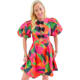 Metallic REMOVABLE Bow Front Lela Dress