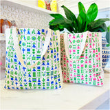 Canvas Mahjong Tote Bags