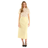 Ivory Gridded Claire Top