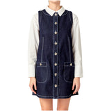 Denim Button Front Melly Dress