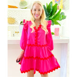 Pink & Red Ric Rac Dalton Dress