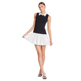 Poplin + Black Knit Melfie Dress