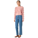 Pink Fuzzy Stripe Carolyn Sweater