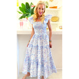 Flamingo Smocked Bahamas Dress w/Pockets