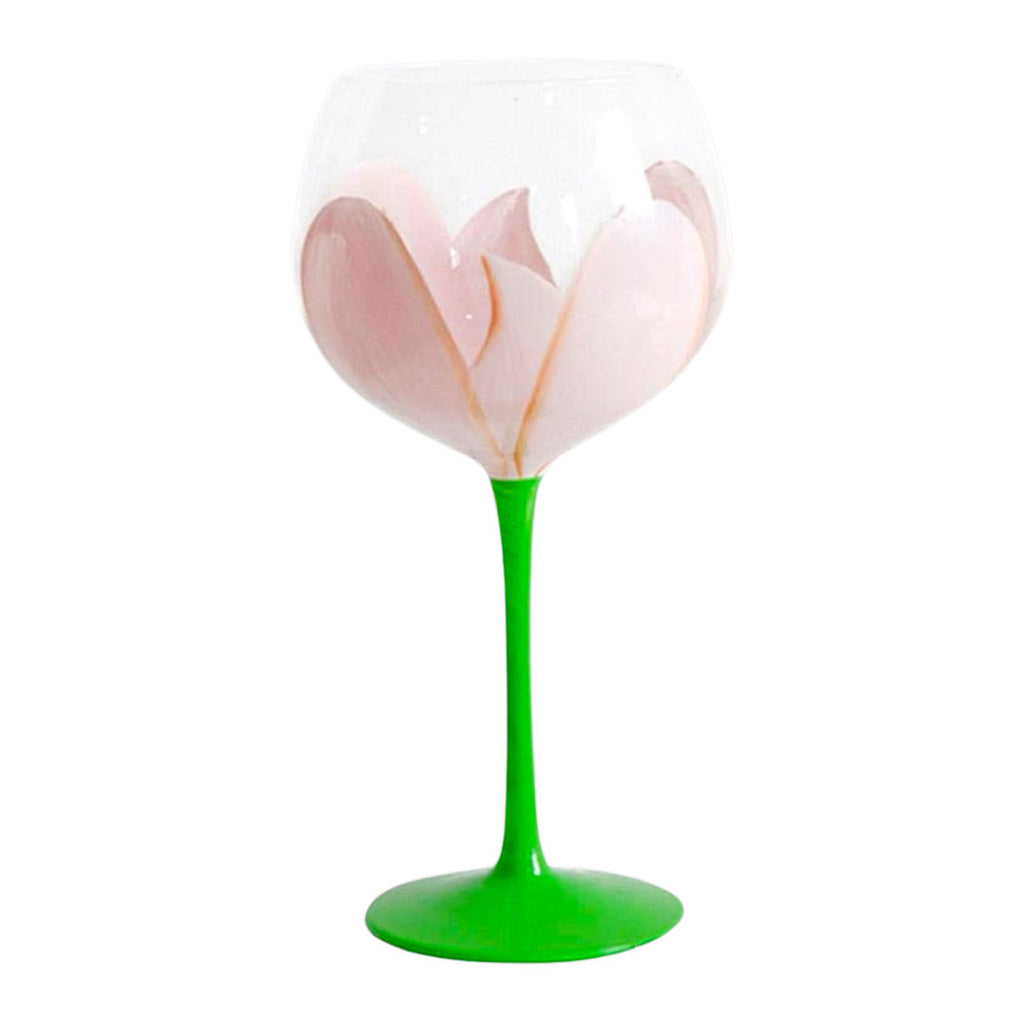 Tulip Wine Glasses - Set of Two | Hand Painted Personalized Gifts