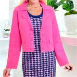 Bubblegum Stretchy Knit Ava Blazer