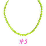 (7 Colors) Handmade Neon Crystal Candy Necklaces