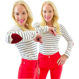 Heart Elbow Patch Amare Top