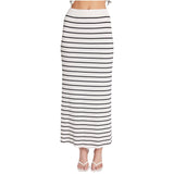 Off White & Black Stripe Elle Skirt Set (sold separately)